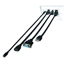 20-1150 -15m AV Snap-in Modular Cable Kit - HDMI/VGA/USB Type B/3.5mm + USB Type A