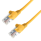 1.5m RJ45 CAT5e UTP Stranded Flush Moulded Network Cable - 24AWG - Yellow