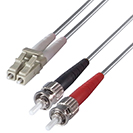 5m Duplex Fibre Optic Multi-Mode Cable OM1 62.5/125 Micron LC to ST Grey
