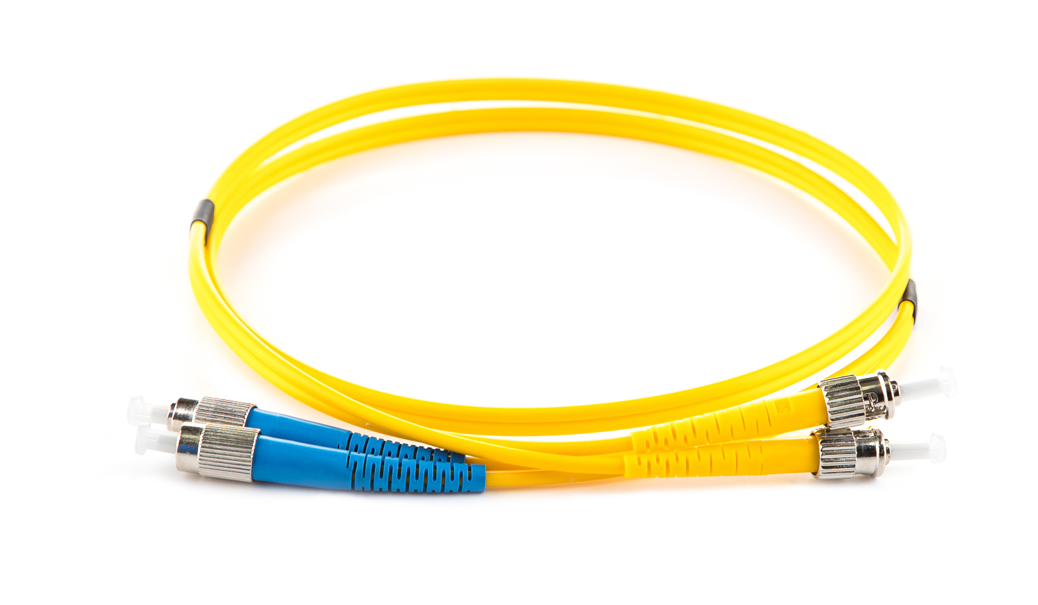 5m FC-ST OS2 Yellow 3mm Duplex Patch Cord