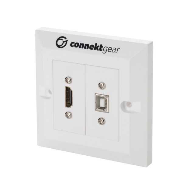 3m Single Gang HDMI/USB Type B AV Cable Kit