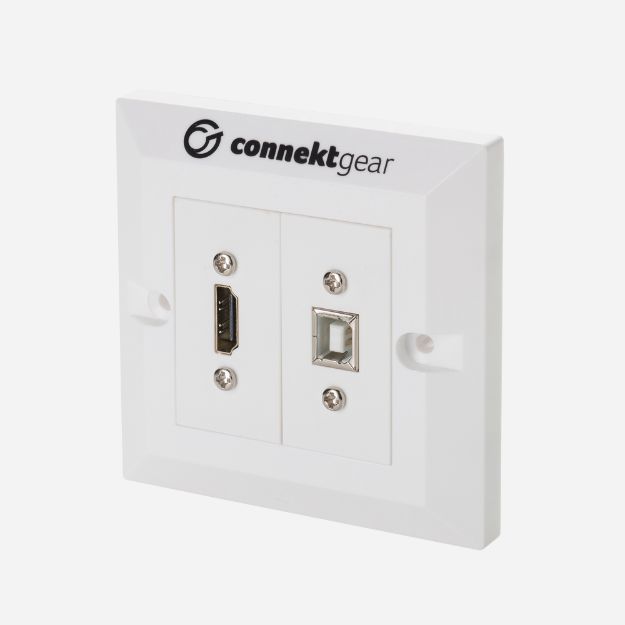 3m Single Gang HDMI/USB Type B AV Cable Kit