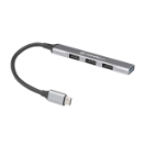 4 Port USB C Hub to 1 x USB 3.0 A and 3 x USB 2.0 A Metal Case