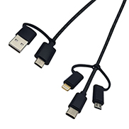 1m USB 3 in 1 Fast Charging Cable
