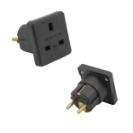 UK to EU plug adapter Black