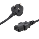 2m UK Mains Power Cable - UK Plug to C13 Socket LSZH