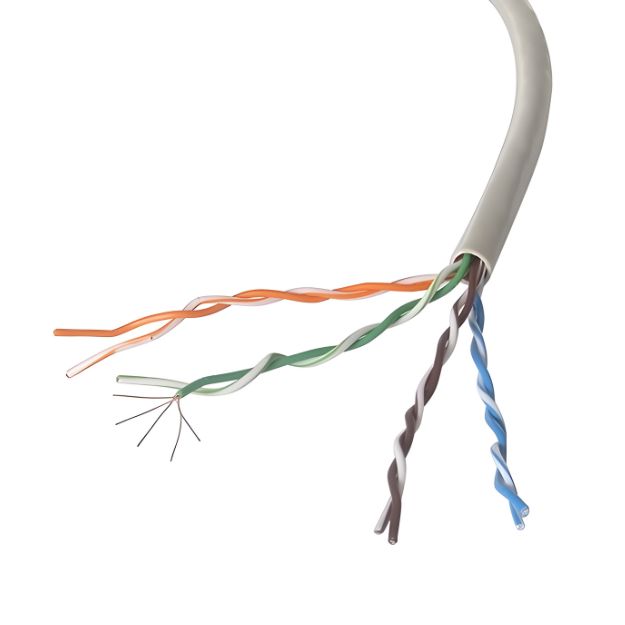 305m CAT5e UTP Stranded Network Cable Drum - 24AWG - Grey