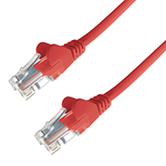RJ45 CAT5e UTP Stranded Flush Moulded Network Cable 24AWG - Red
