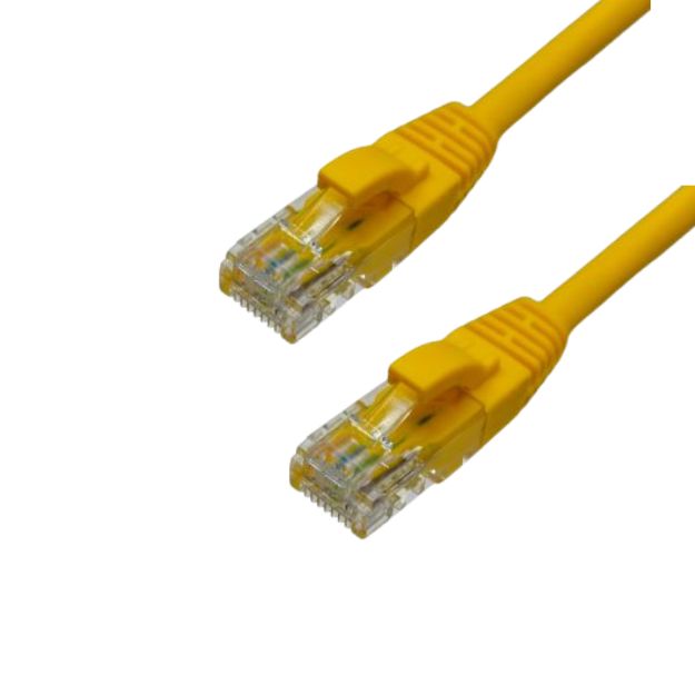 RJ45 CAT6 UTP Stranded Flush Moulded LS0H Network Cable 24AWG - Yellow
