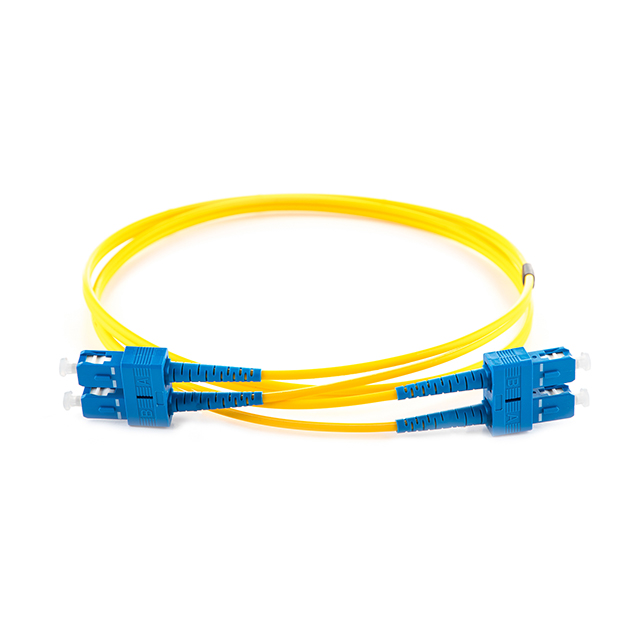 Duplex Fibre Optic Single-Mode Cable OS2 9/125 Micron SC to SC Yellow