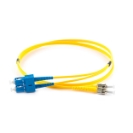 2m Duplex Fibre Optic Single-Mode Cable OS2 9/125 Micron ST to SC - Yellow 