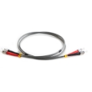 0.5m Duplex Fibre Optic Multi-Mode Cable OM1 62.5/125 Micron ST to ST Grey