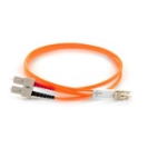 2m Duplex Fibre Optic Multi-Mode Cable OM1 62.5/125 Micron LC to SC Orange