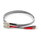 5m Duplex Fibre Optic Multi-Mode Cable OM1 62.5/125 Micron ST to SC - Grey 