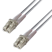 Duplex Fibre Optic Multi-Mode Cable OM1 62.5/125 Micron LC to LC Grey