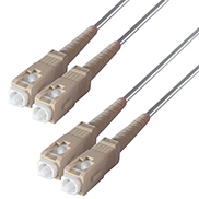 Duplex Fibre Optic Multi-Mode Cable OM1 62.5/125 Micron SC to SC Grey