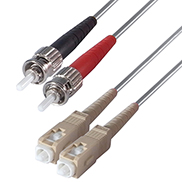 Duplex Fibre Optic Multi-Mode Cable OM1 62.5/125 Micron ST to SC Grey