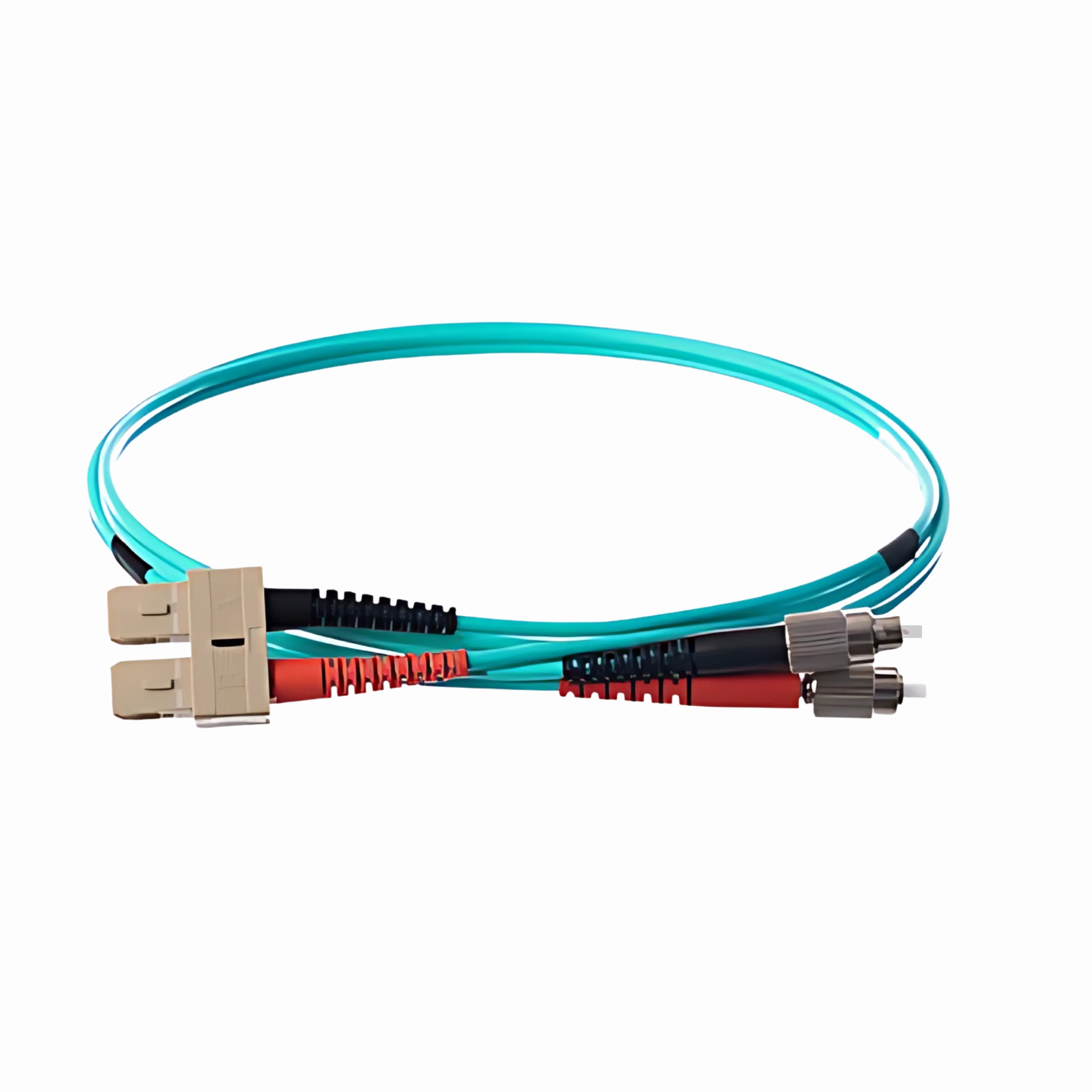 3m FC-SC OM3 Aqua 3mm Duplex Patch Cord