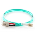 5m Duplex Fibre Optic Multi-Mode Cable OM3 50/125 Micron LC to SC - Aqua
