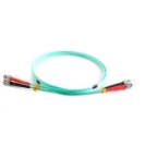 5m Duplex Fibre Optic Multi-Mode Cable OM3 50/125 Micron ST to ST - Aqua 