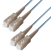 Duplex Fibre Optic Multi-Mode Cable OM3 50/125 Micron SC to SC Aqua