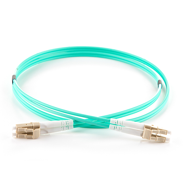 1m LC-LC OM4 Aqua 3mm Duplex Patch Cord