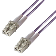 Duplex Fibre Optic Multi-Mode Cable OM4 50/125 Micron LC to LC Purple