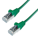 3m RJ45 CAT6A SSTP Stranded Flush Moulded LS0H Network Cable - 26AWG - Green