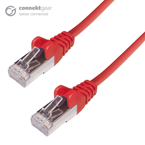 RJ45 CAT6A SSTP Stranded Flush Moulded LS0H Network Cable 26AWG - Red