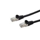 10m RJ45 CAT6a SSTP Stranded Flush Moulded LS0H Network Cable - 26AWG - Black