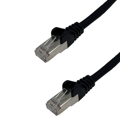 RJ45 CAT6A SSTP Stranded Flush Moulded LS0H Network Cable 26AWG - Black