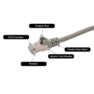 5m RJ45 CAT6a SSTP Stranded Flush Moulded LS0H Network Cable - 26AWG - Grey