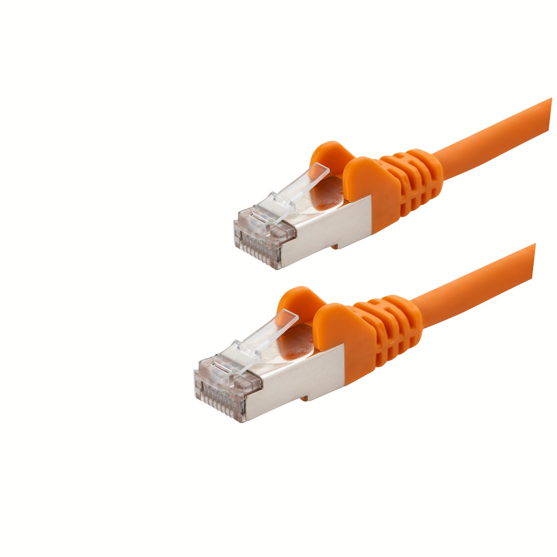 5m RJ45 CAT6a SSTP Stranded Flush Moulded LS0H Network Cable - 26AWG - Orange