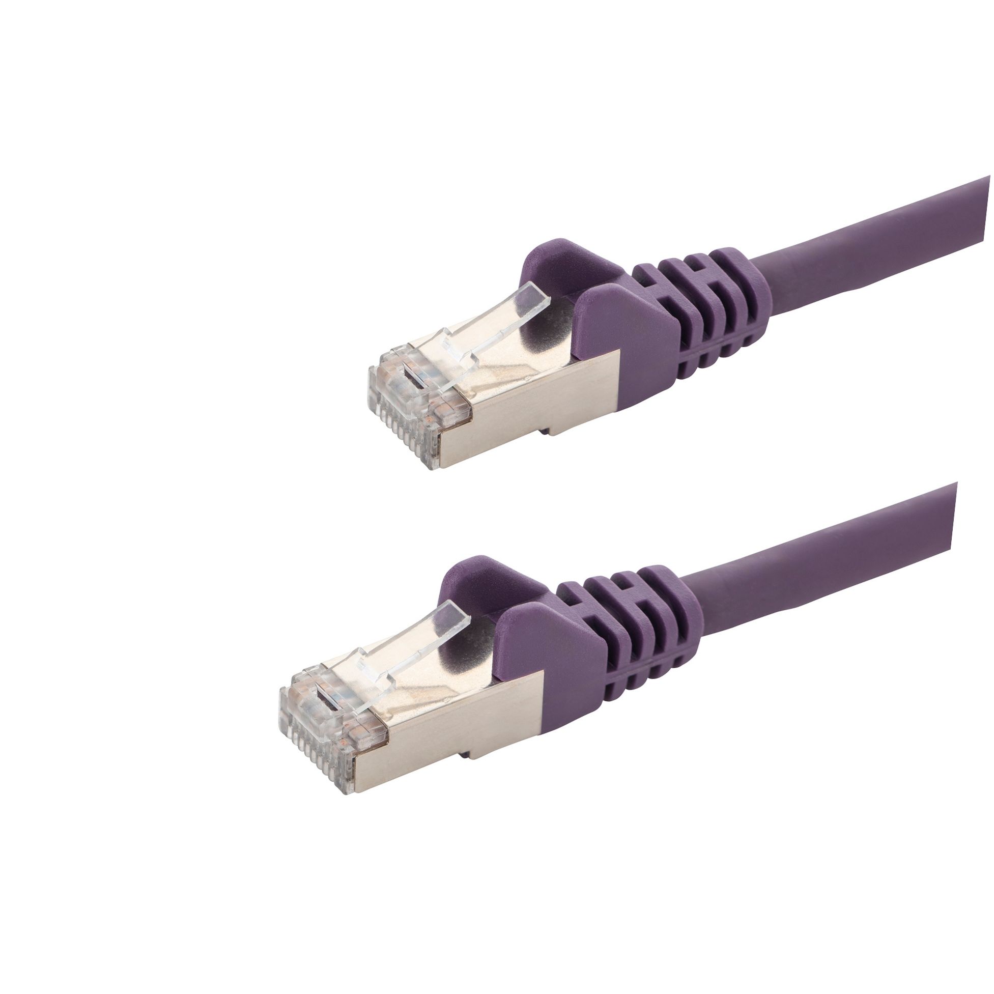 2m RJ45 CAT6a SSTP Stranded Flush Moulded LS0H Network Cable - 26AWG - Purple
