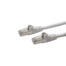 2m RJ45 CAT6a SSTP Stranded Flush Moulded LS0H Network Cable - 26AWG - White