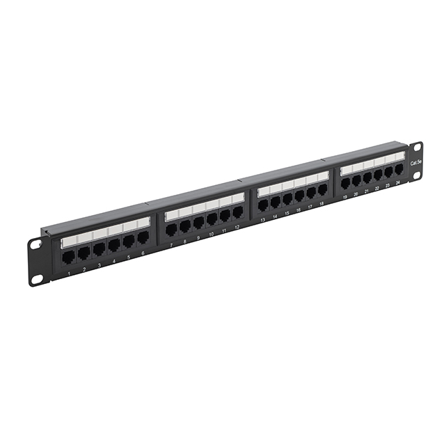 24 Port Patch Panel (Cat5e) IDC Punch Down 19 inch + Lacing Bar
