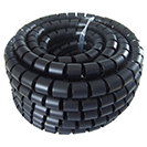 10m Cable Tidy Spiral Wrap with Application Tool 20mm OD - Black