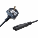 3m Britmac Mains Power Cable - Britmac Plug to C7 Socket