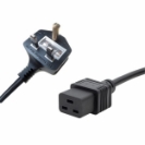 1m Britmac Mains Power Cable - Britmac Plug to C19 Socket