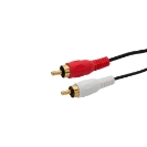 3m 3.5mm Stereo to 2 x RCA/Phono Audio Cable - Male to Male - Gold Connectors
