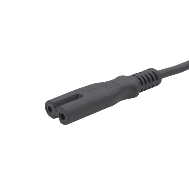 2m European Mains Power Cable - Schuko Plug to C7 (Figure 8) Socket